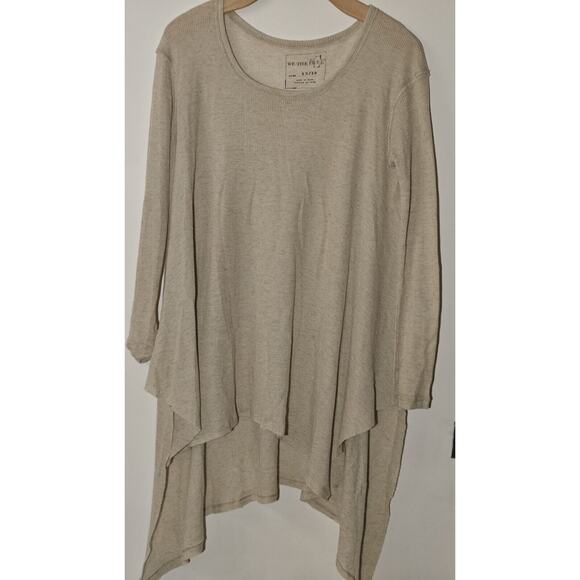 Free people we the free Sz XS oversized Waffle Stretch Flowy handkerchief hem - Picture 3 of 10